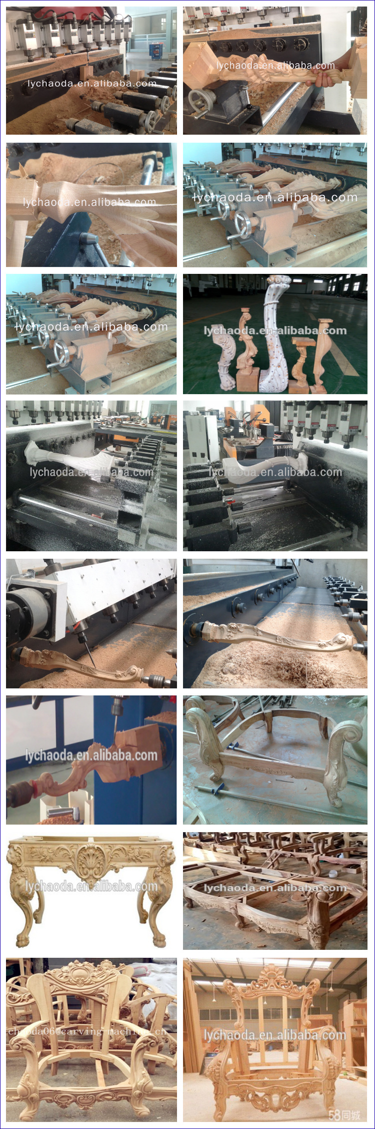 CNC Router Cylinder Wood Carving Machine for Mass Production
