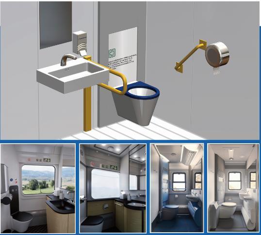 Railway Interior Toilet/Lavatory for Lrt/Emu/Tram/Subway/Metro