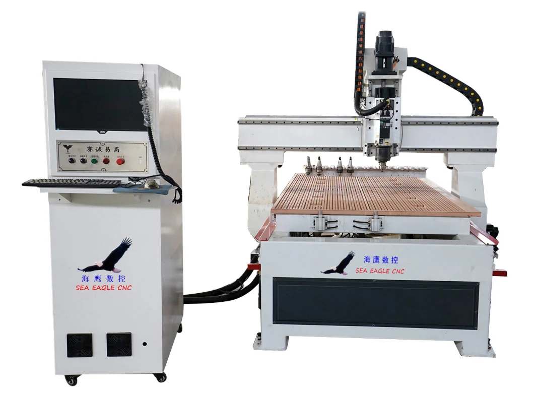 Wood Picture Frame Making Machine Atc CNC 4X8 Machine Automatic Tool Changer for Wood Columns Carving