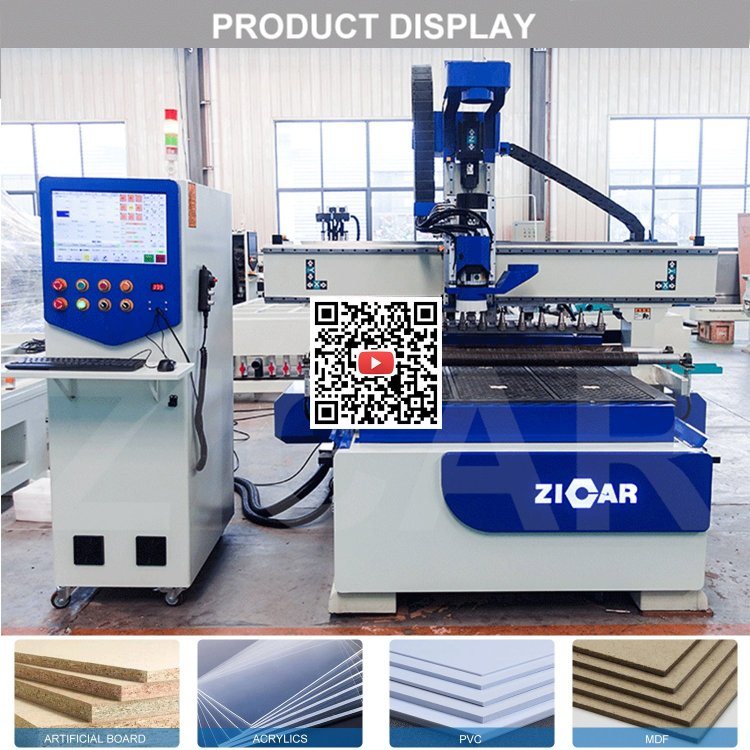 woodworking machinery CNC router 1325 4 axis with rotate head for large 3D 4D statue, sculpture