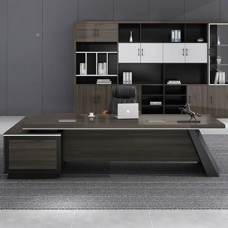 Simple Luxury Wooden Standing Computer Desk Office Executive Desk