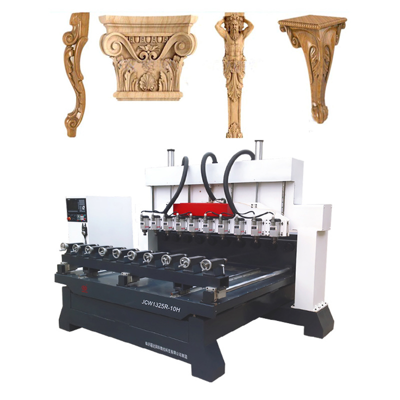 Atc CNC Routers Multi Head Woodworking Machine for 3D 4 Axis, CNC Router for Sofa Chair Table Staircase Legs