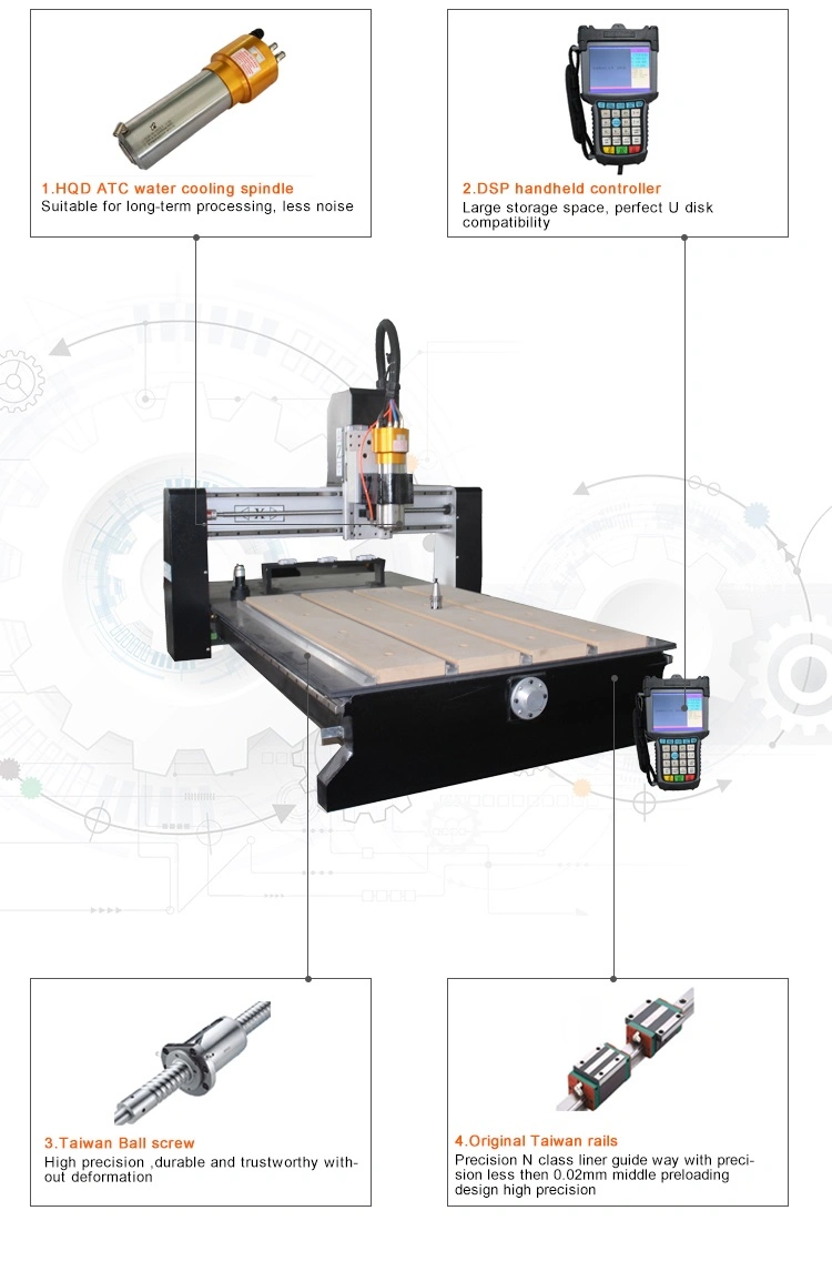 Mini Table Top CNC Router for Guitar Making Machine 6090 5 Tools