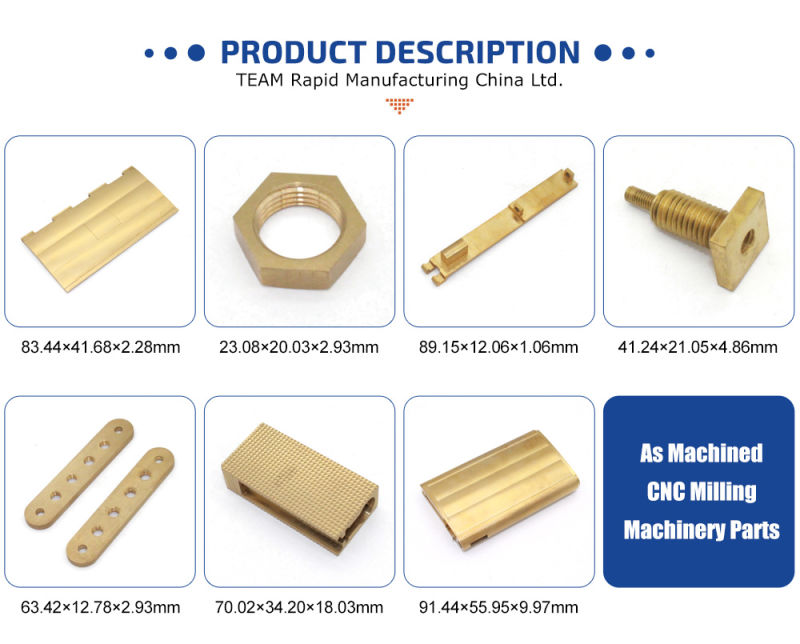 CNC Turning Milling Brass Block Mechanical Machining Parts