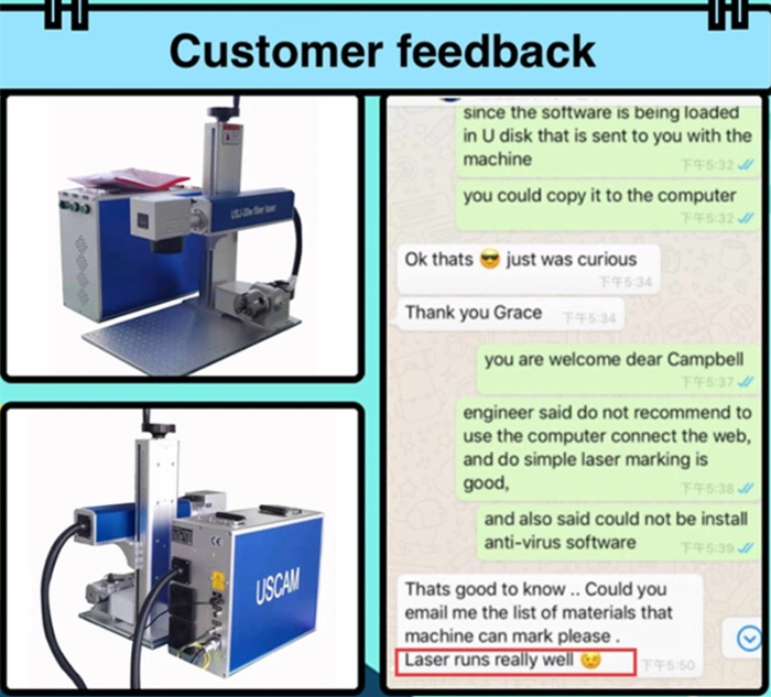 Portable CNC Laser Engrvaing Machine 100 Watt Fiber Laser, 50 Watt Fiber Laser for Marking