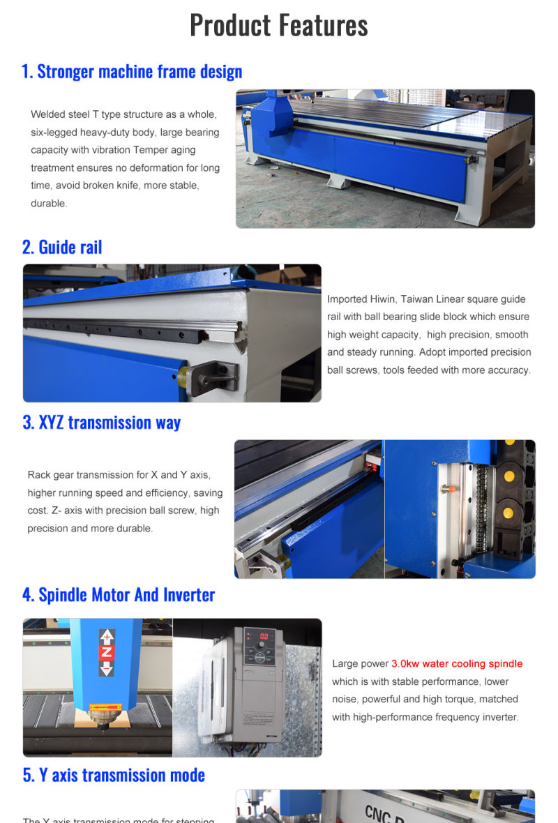 Woodworking CNC Router Cutting Machine 3axis 1325 Rolling Press on Desktop