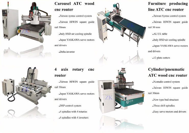 Rotary CNC Carving Router for Wood