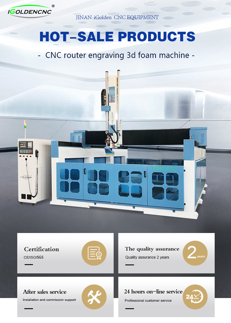 Foam Wood CNC Milling Machine 4 Axis 3D CNC Machine