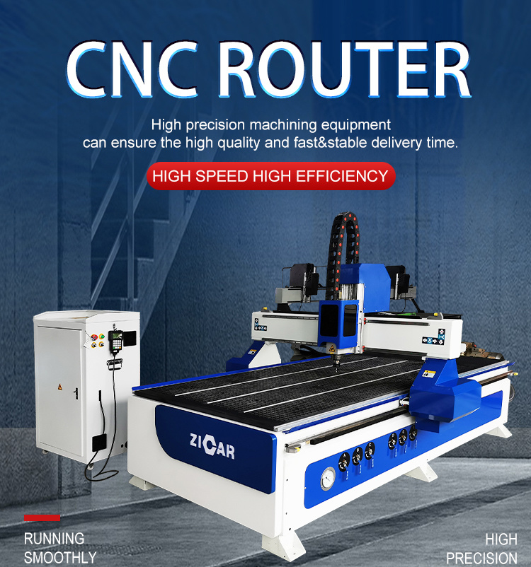 ZICAR High Efficiency CR1212 CNC Router Engraving Machine For Wood