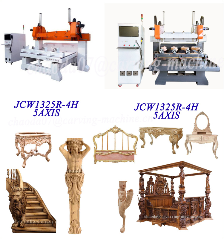 5 Axis Round Wood, Wooden Legs Making Machine Router CNC for Sale