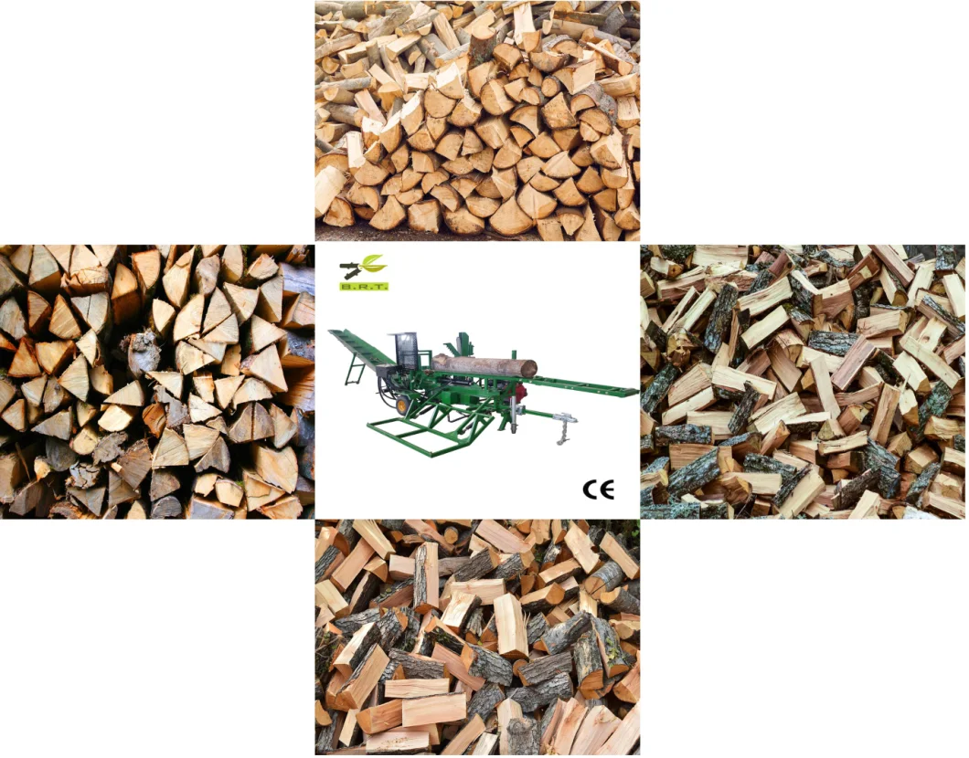 24HP Petrol Engine 35tons 500mm Log Diameter Wood Processor Firewood Processor Log Splitter Wood Cutter
