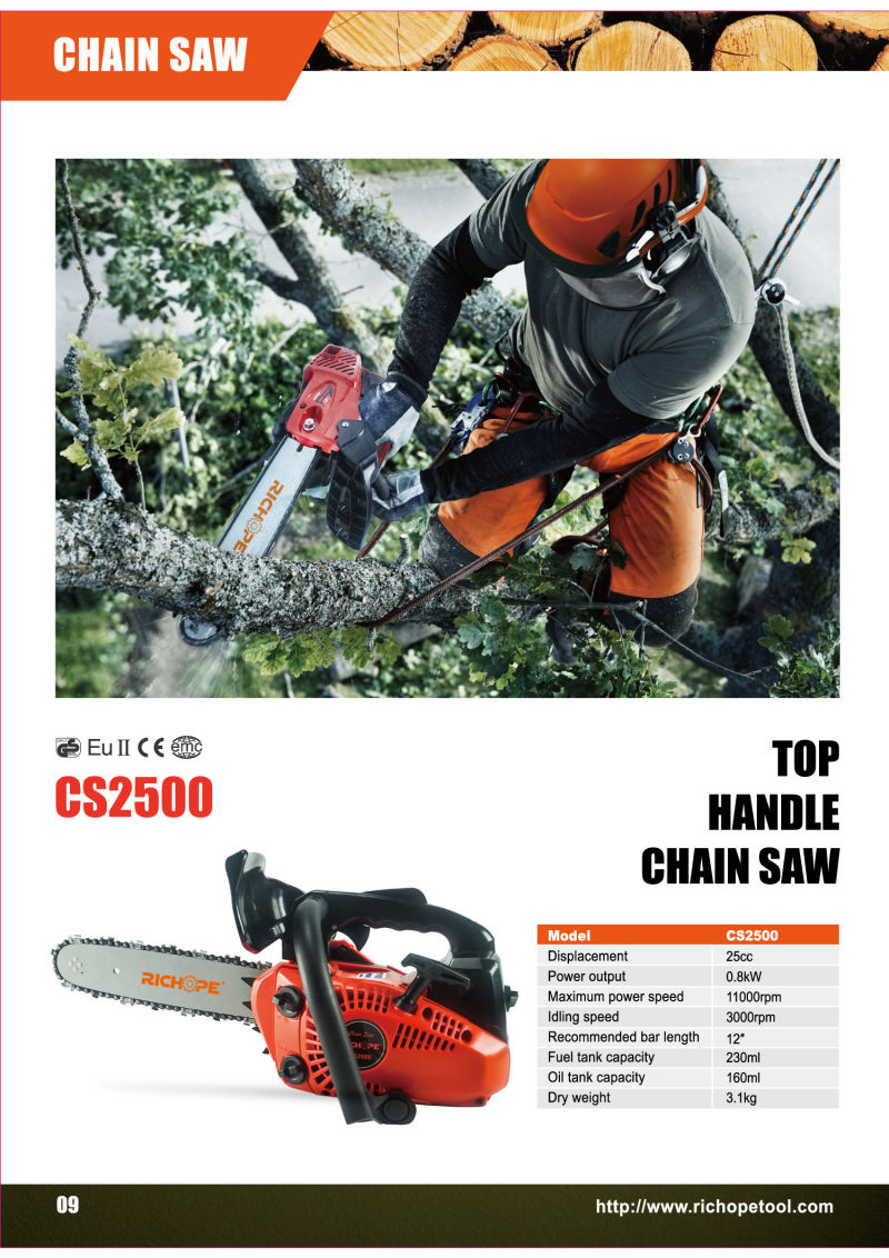 25cc Wood Cutting Machine--Patelo Gasoline Chain Saw with CE Approved (CS2500)