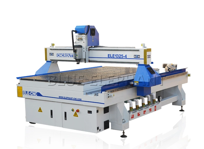 Long-Life CNC Router 1325 4 Axis, 3D CNC Wood Carving Machine, Engraver CNC with Italy Hsd Spindle