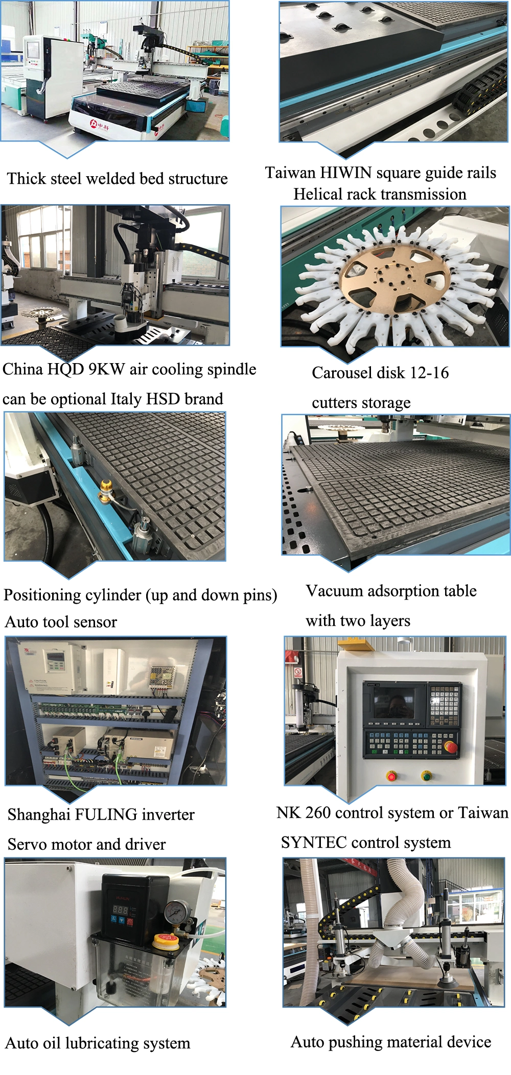Auto Tool Changing Wood Working CNC Router