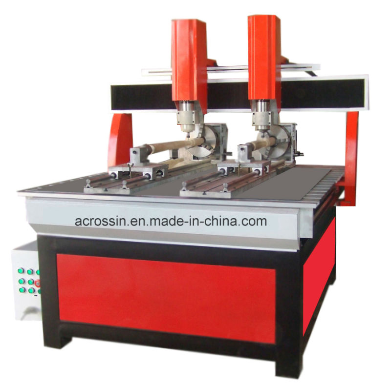 China Jinan 1530 4 Axis 4X8 CNC Wood Router with Rotary Device for Round Materials