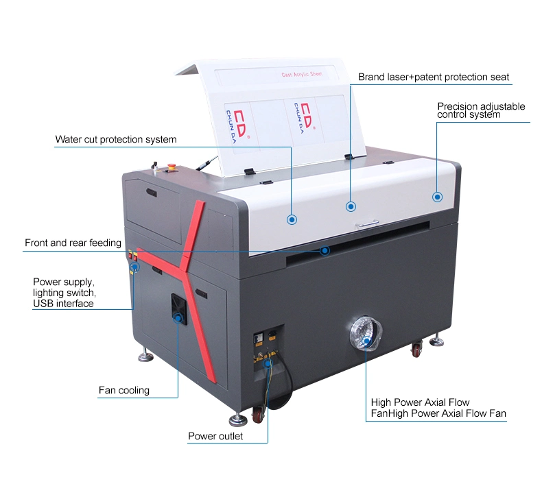 9060 1390 1610 1325 CO2 Laser Engraving Cutting Machine CO2 Laser Cutting Machine