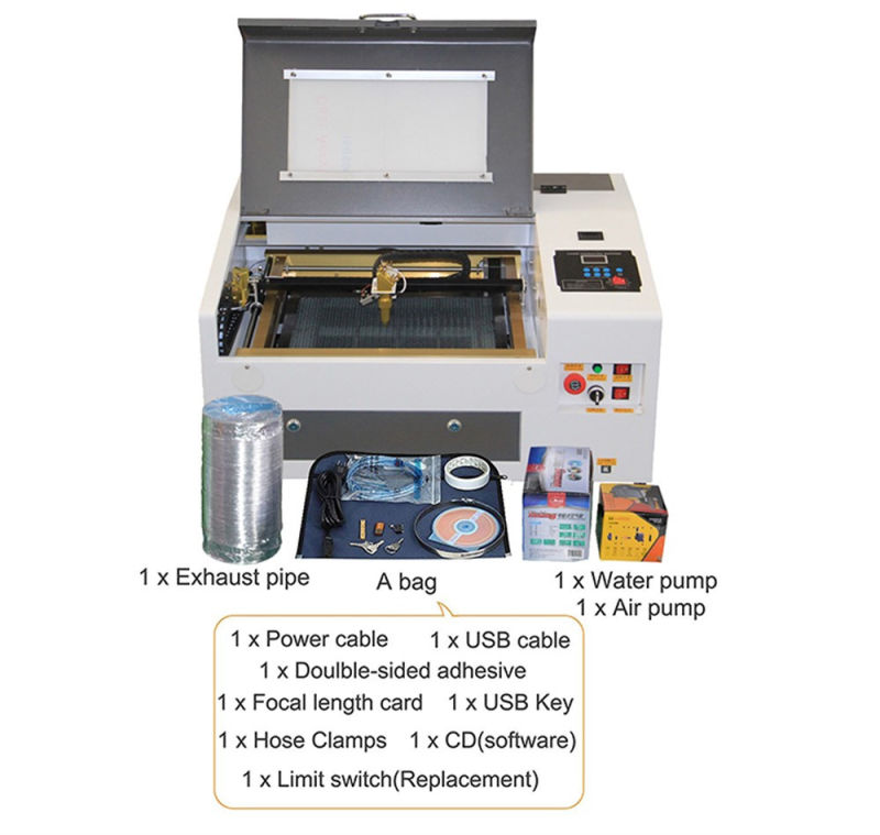 60 Watt CO2 Laser Tube for Laser Engraving Machine Sea Shell Laser Engraving Machine