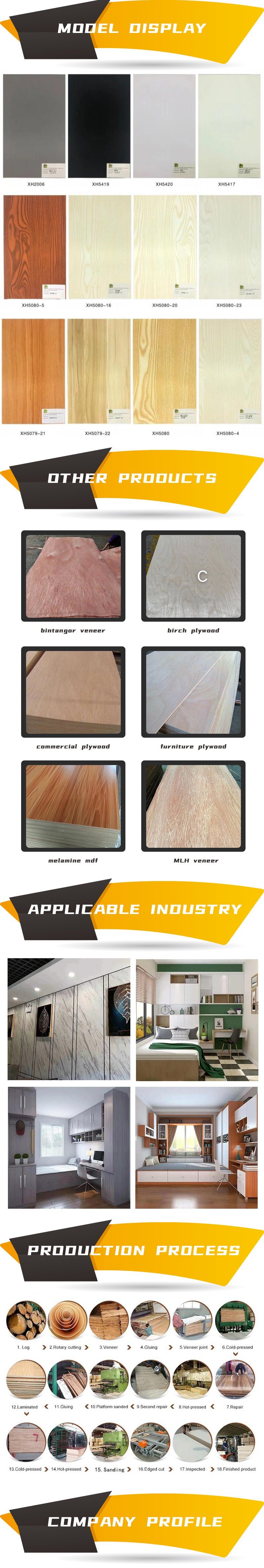 Commercial Melamine Plywood Waterproof Hardwood Plywood for Decoration