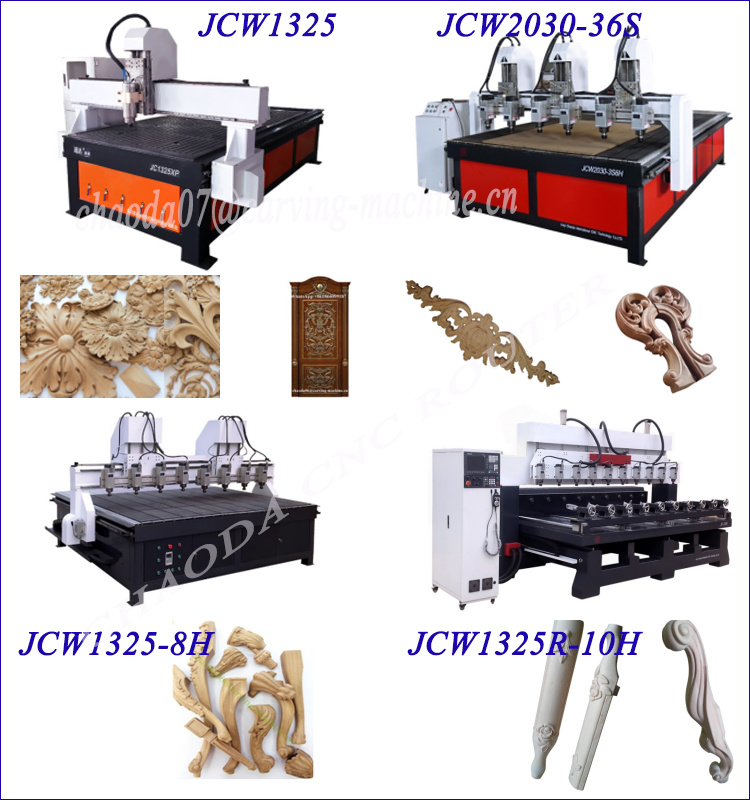 CNC Router Cylinder Wood Carving Machine for Mass Production