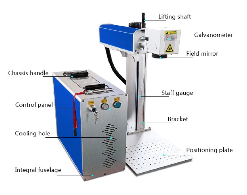 CNC Machine Split Fiber Laser Marking Engraving Machine for Metal