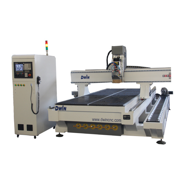 Woodworking Machinery 1325 4 Axis CNC Router Carving Engraving Cutting Machine with Rotary Axis Auto Tool Changer