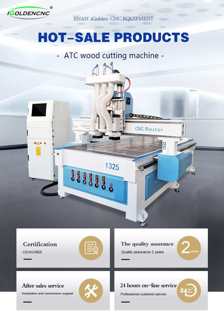 1325 CNC Wood Cutting Machine Woodworking CNC Router Atc Engraving Machine for Cabinet Door Making