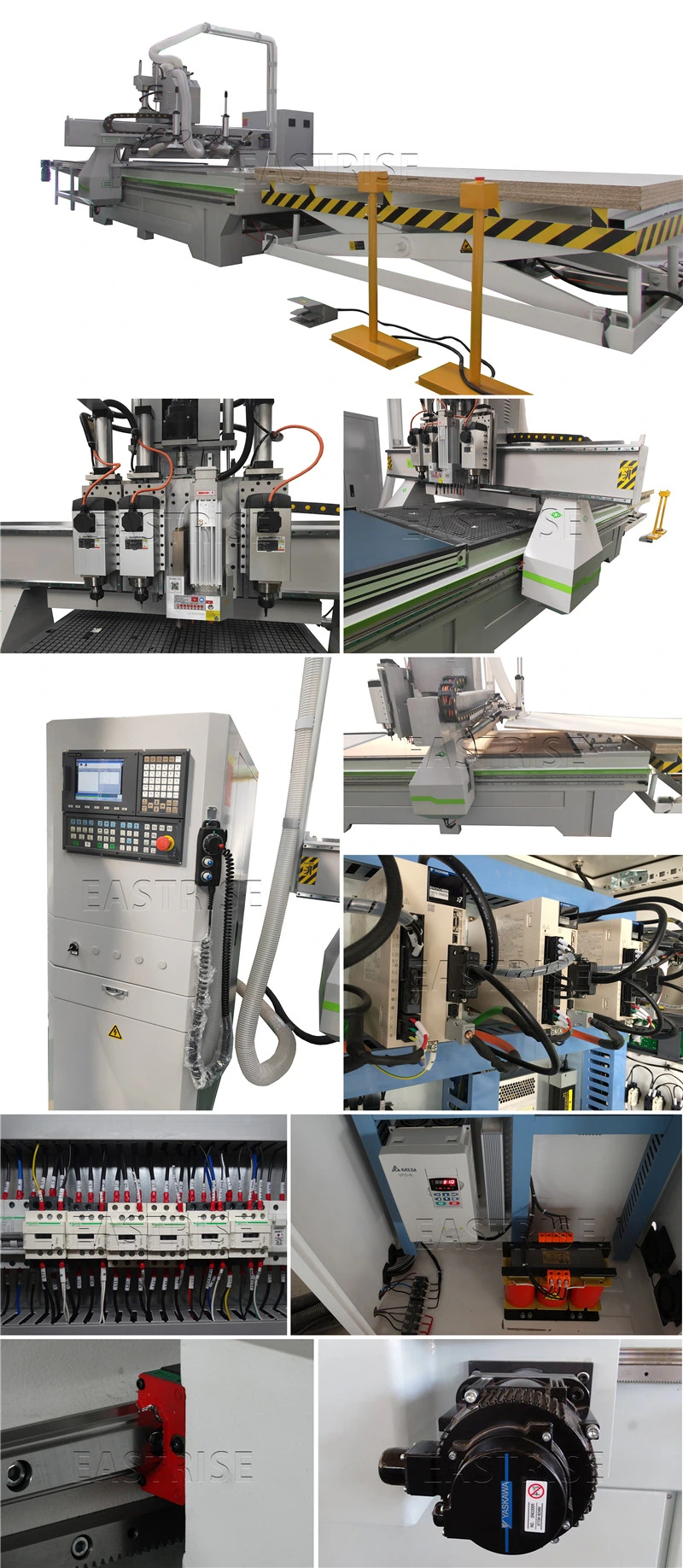 Furniture Equipment 3D Auto Loading and Unload CNC Router Machinery for Cabinet, Atc Nesting CNC Cutting