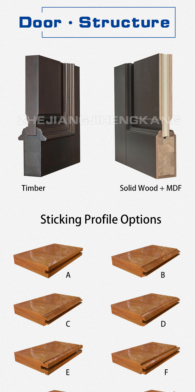 Craftsman Hight Quality Carve Wooden Luxury Door (JHK-002)