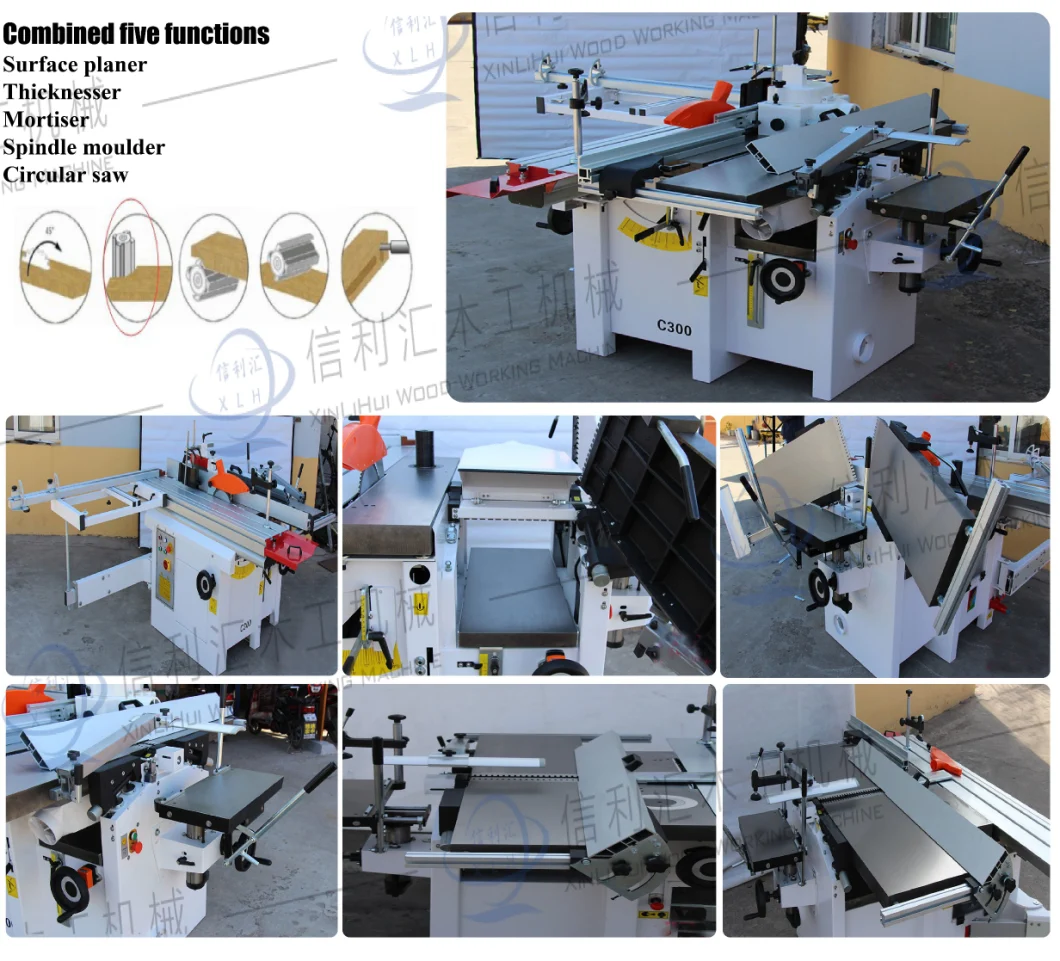 Universal Woodworking Machine/Combined Woodworking Machine Furniture Making Manufacturer/ Combine Woodworking Machine 5 in Combination Saw