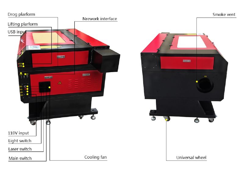 6040 Laser Wood Engraving Cutting Machine 50W 60W