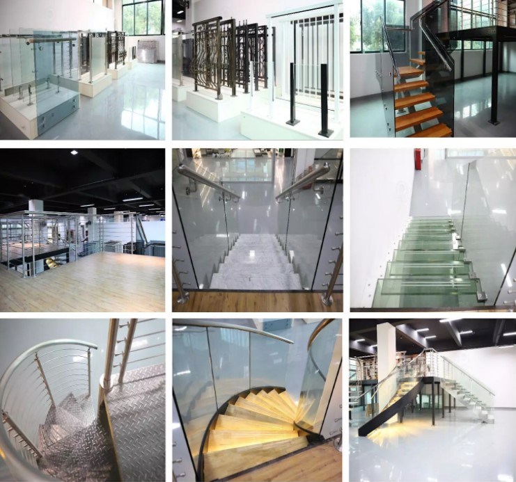 Factory Wholesale Stairs Custom Wood Curved Timber Staircase Hotel Project Exterior Staircase