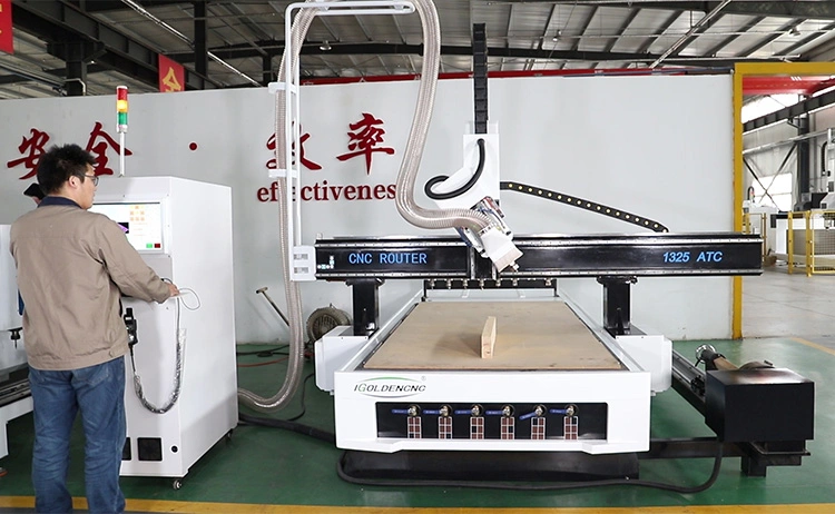 Hobby 3D Carving CNC Wood Engraving Machine 1325 Swing Head Automatic Tool Change CNC Wood Routers with Rotary Axis