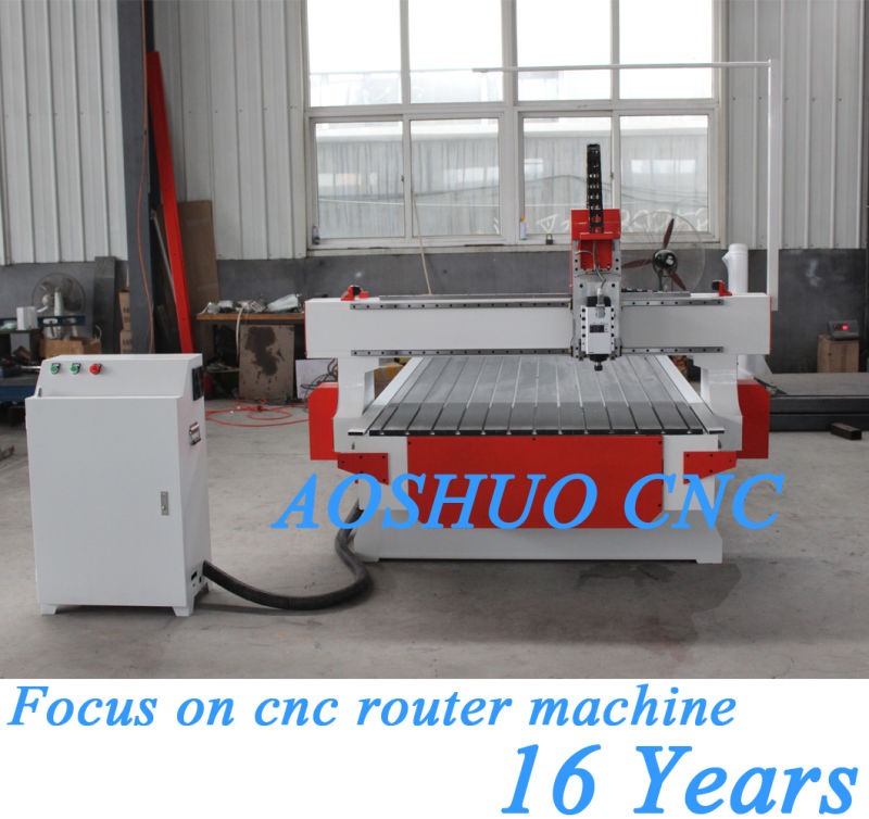 Aoshuo Cutting and Engraving Wood CNC Machine 1325 with T-Slot Vacuum Table
