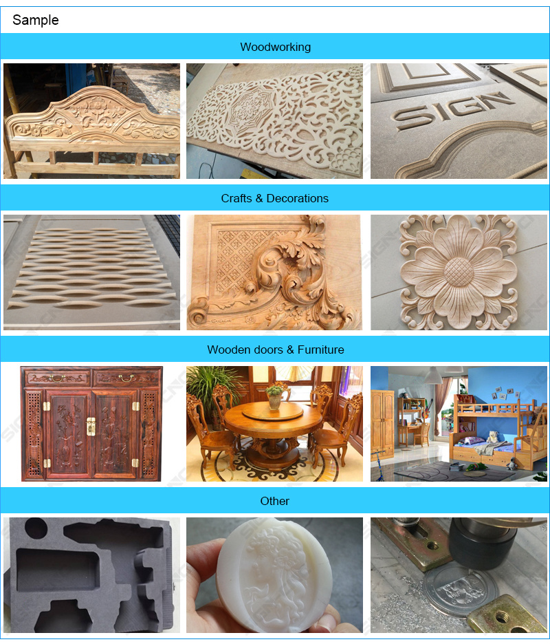 1325 1530 Standard Frame CNC Wood Carving 3D Router/MDF Cutting CNC Machine