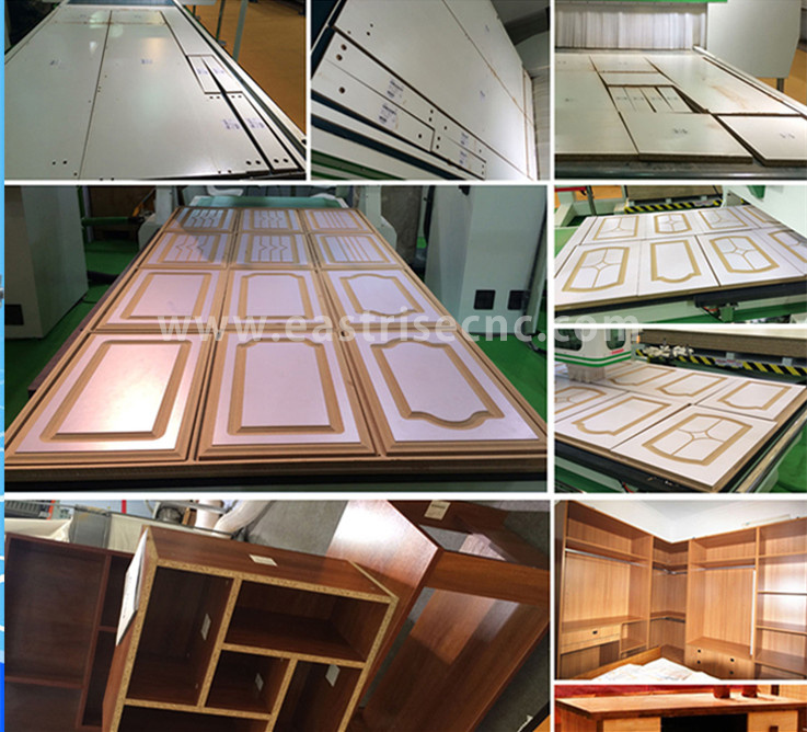 Four Process CNC Router Machine for Cabinet Door Wooden Board Woodworking Machine