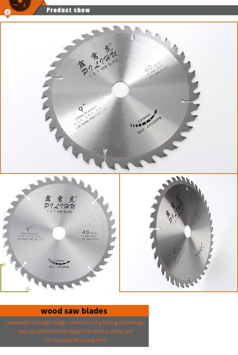 230mm Cutter Dics OEM Wooden Saw Blades for Tree Cutting