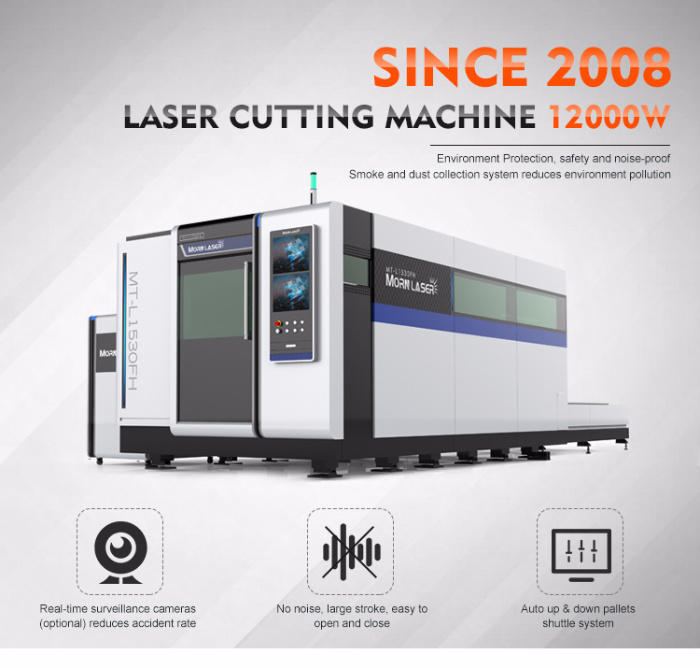 4kw Fiber Laser Cutting Machine Price with Full Cover and Exchange Table