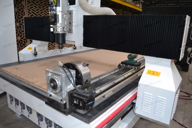 4axis Atc CNC Router 1325 1530 Wood CNC Router with Rotary