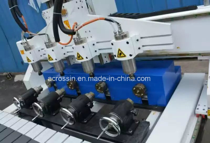 4 Axis Multi Head 3D Wood Carving CNC Router with Rotary for Woodworking