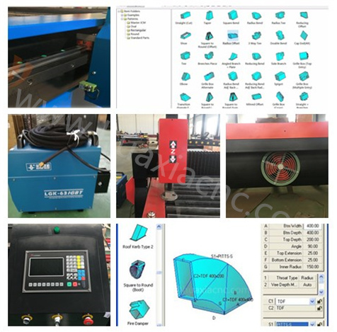 Ductwork Application Sheet Metal HVAC Duct CNC Plasma Cutting Machine