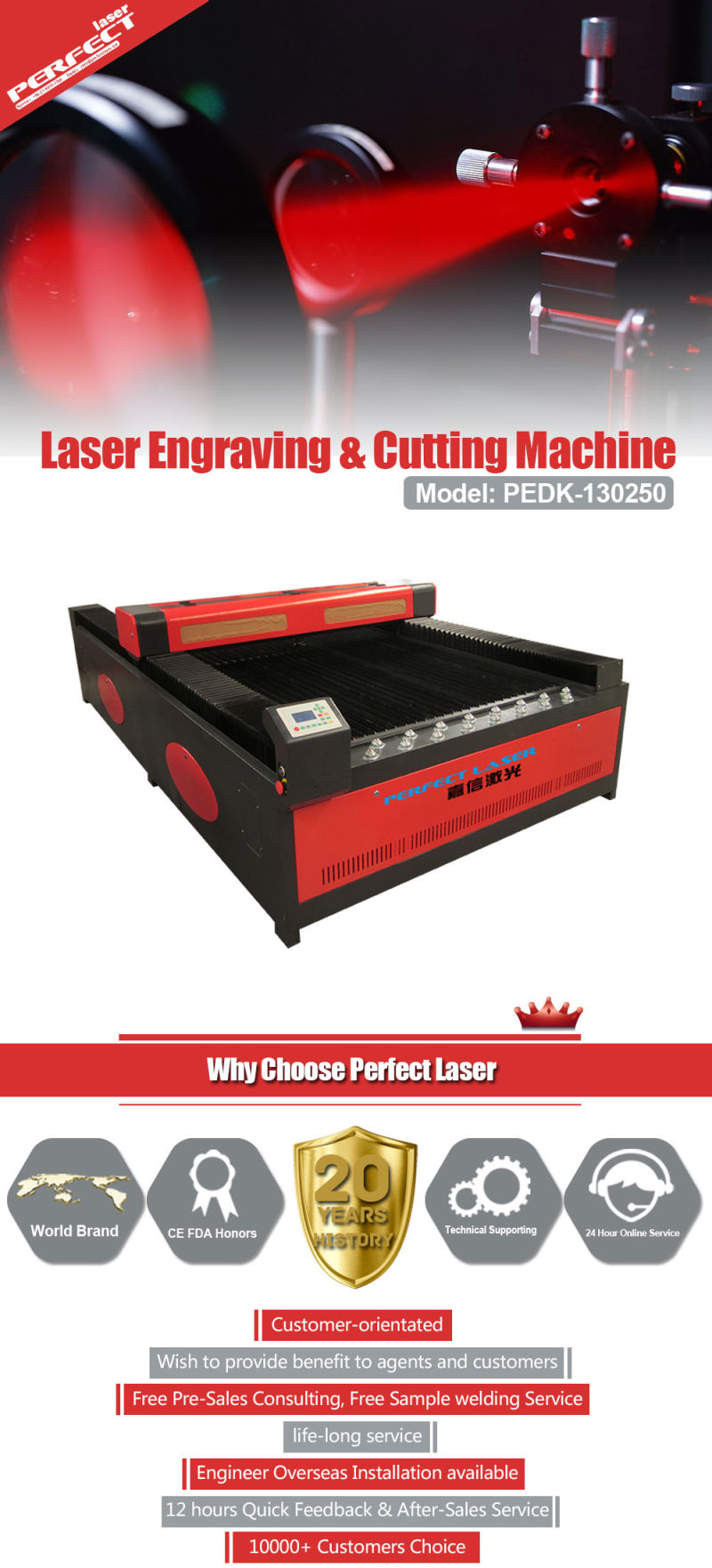 Perfect Laser Wood Plywood MDF CO2 Laser Engraver Cutter