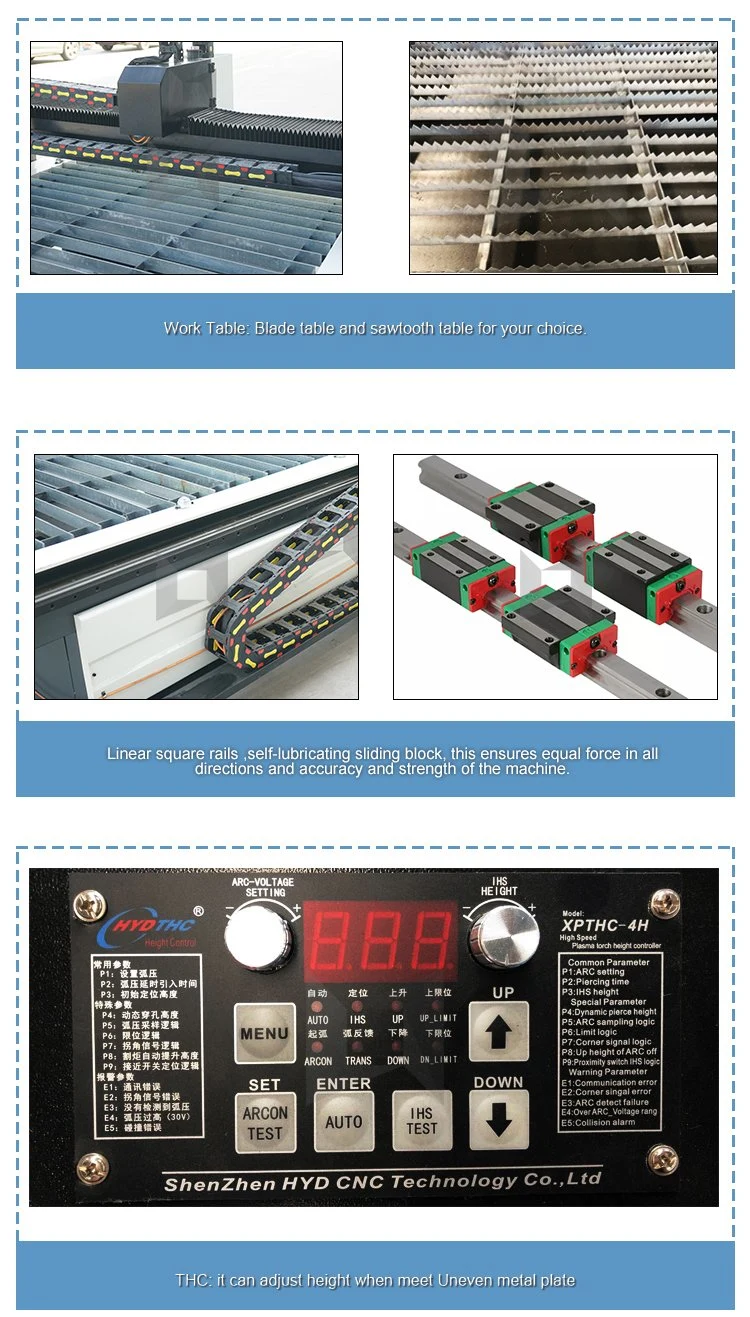 Industrial Metal Cutting 1325 Plasma Cut CNC/1530 CNC Plasma Cutting Machine/2040 Plasma Cutter