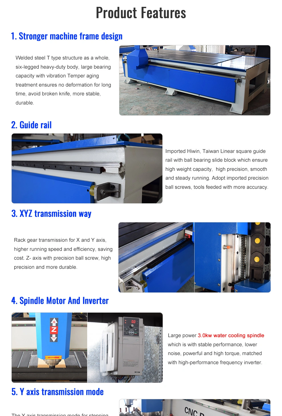 CNC Router Woodworking Machine 1300*2500mm Wood Cutter Engraver with Compression Roller