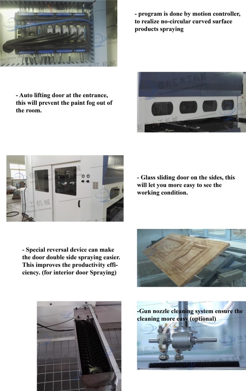 Wood Door Painting Product Line Powder Coating System Wood Door Automatic Rotating Painting Equipment PU Paint