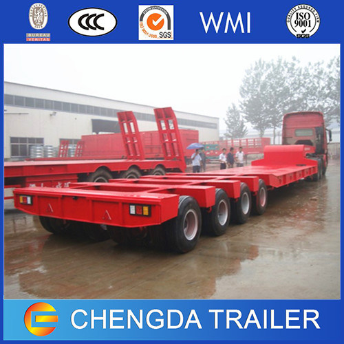 China 4 Line 8 Axles 4 Axles 80tons 100tons Lowbed Lowboy Semi Trailer Price