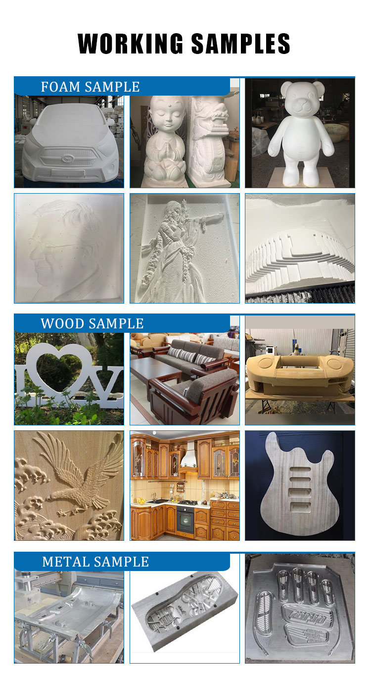 Solid Wood Carving Surfboard Making Sculpture 3D Machine Cheap CNC Router