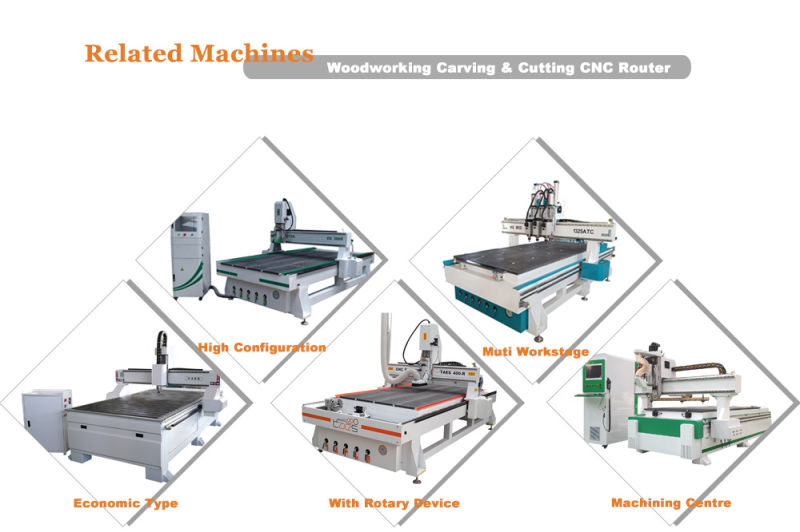 Woodworking Machine 3D Engraving, 4 Axis CNC Router