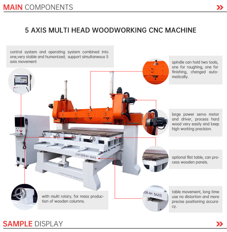 Advanced CNC Milling Machine 4 Axis 5axis 3D CNC Engraver Wood Carving Milling Machine