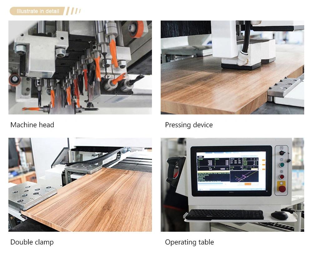 New Technoloy Cabinets Side Drill CNC Router, 6 Side Drilling CNC Router, Nesting CNC Router 1325 1530 2030 2040 Woodworking CNC Router with Side Drilling Heads