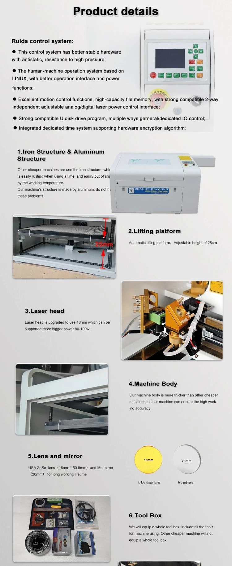 CNC Laser Cutter / Engraver/ Engraving/Cutting Machine for Plywood MDF Acrylic